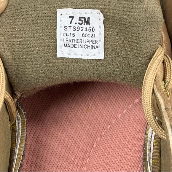 Sperry Top-Sider “Intrepid” Women's Leather~Dot Linen/Gold~Boat Shoes~Size 7.5 - Picture 11 of 11